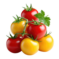 A bountiful arrangement of fresh tomatoes and a single tomato, celebrating the vibrant colors and nutritional value of this popular vegetable in culinary arts.
