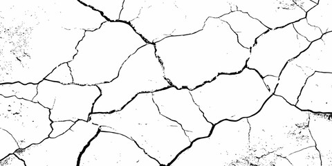 Black and white texture of cracked and abstract grunge texture effect old concrete faded wall dry surface patterns background.
