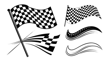 checkered flag vector illustration