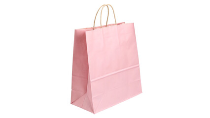 Pink Shopping Bag with Handles On a transparent background