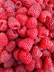 red raspberries background