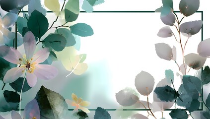 Delicate floral design with muted color palette.
