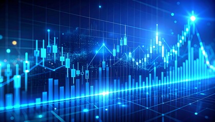 Abstract financial chart background