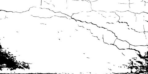 Cracked wall texture in high contrast black and white, perfect for grunge backgrounds, decay effects, or aged urban design references.
