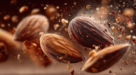 Suspended almonds with shell fragments (1)