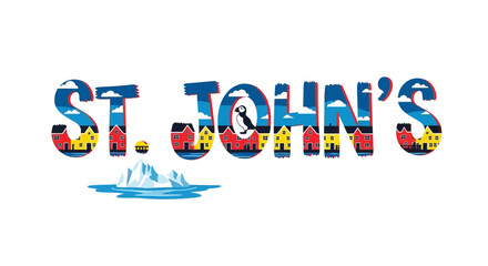 St Johns Newfoundland Colorful Letters.