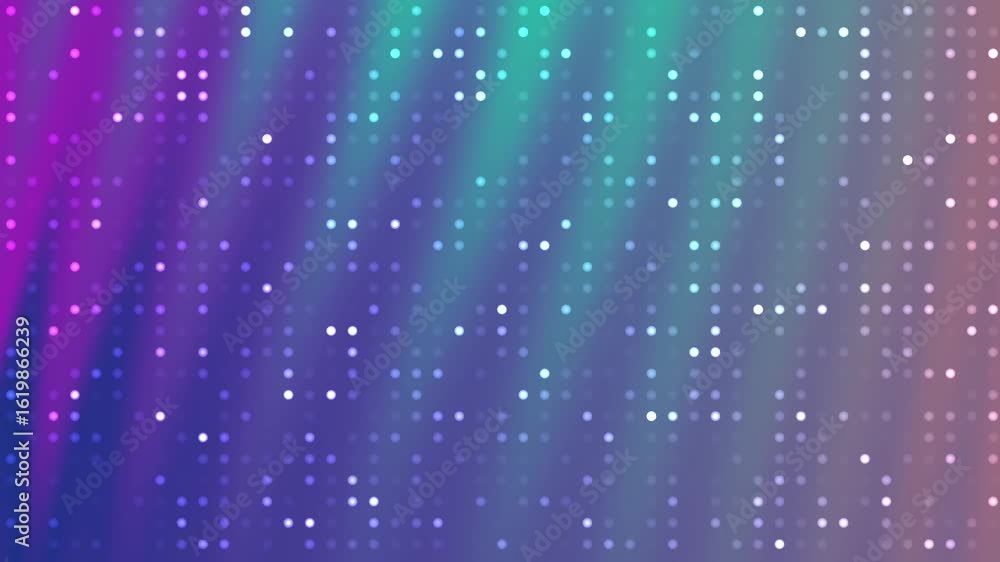 Poster abstracts twirls blink dot_ abstract animated background with glowing dots and aurora borealis effec