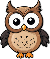 Fototapeta premium Playful owl Drawing