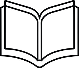 book icon outline vector illustration on transparent background