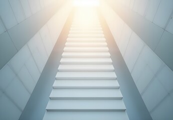Obraz premium Bright Stairs Leading to Glowing Light
