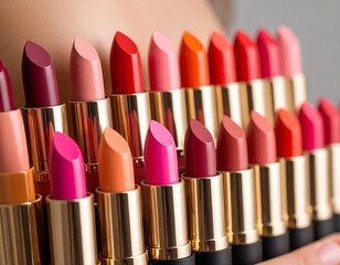 Obraz premium Variety of colorful lipsticks