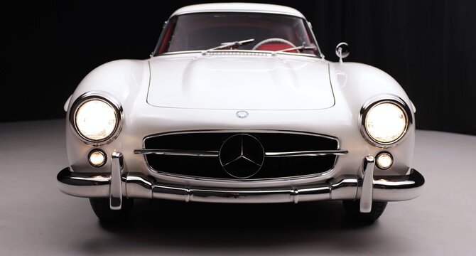 1955 Mercedes-Benz 300SL Gullwing, Luxury, Retro Car, classic car isolated