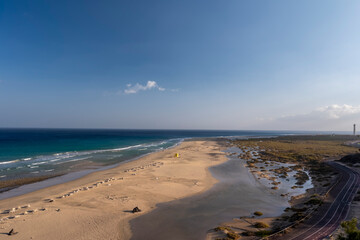 Fuerteventura on the Atlantic coast in summer