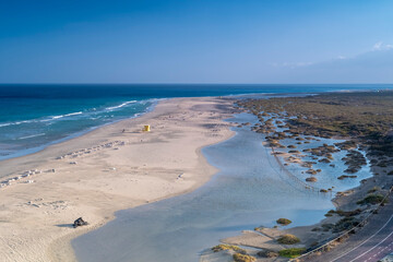 Fuerteventura on the Atlantic coast in summer