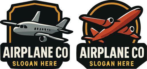 Airplane Company Logo Design Illustration 6.