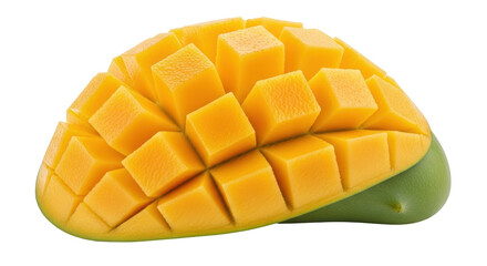 Isolated Mango Cut