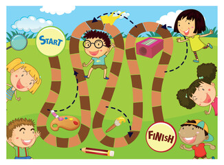 Vector boardgame for children