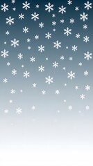 A winter scene with many snowflakes. a gradient blue to white background,  Blue shiny winter banner with snow, A panoramic winter scene of falling snowflakes, 
