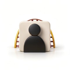 Person icon backpack silhouette