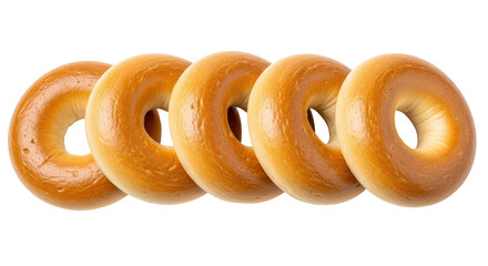 Isolated Pile of Bagels
