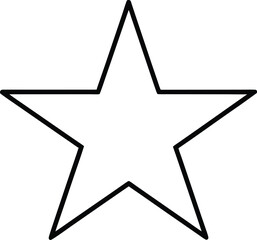 star icon outline vector illustration on transparent background