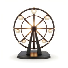 Decorative ferris wheel table lamp silhouette