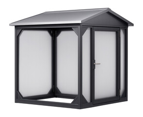Portable garden shed with collapsible walls, ideal for temporary storage during home renovations.
