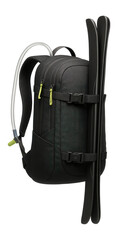 Naklejka premium Backcountry ski backpack with side ski attachment loops and hydration reservoir sleeve