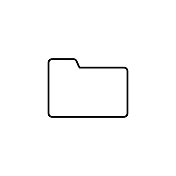 folder button isolated on white background icon minimalistic simplified flat web