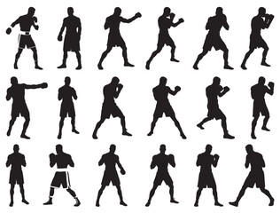 Obraz premium MALE BOXER SILHOUETTE