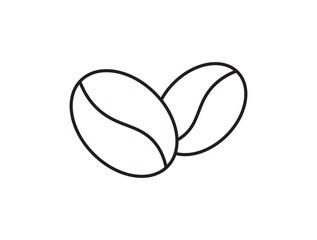 Tea bag icons set. Coffee beans flat thin line icon collection
