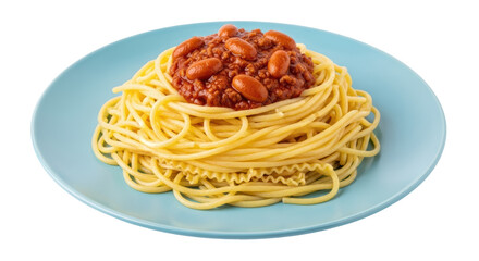 Isolated Spaghetti Bolognese Plate