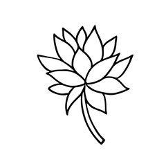 lotus flower line design 