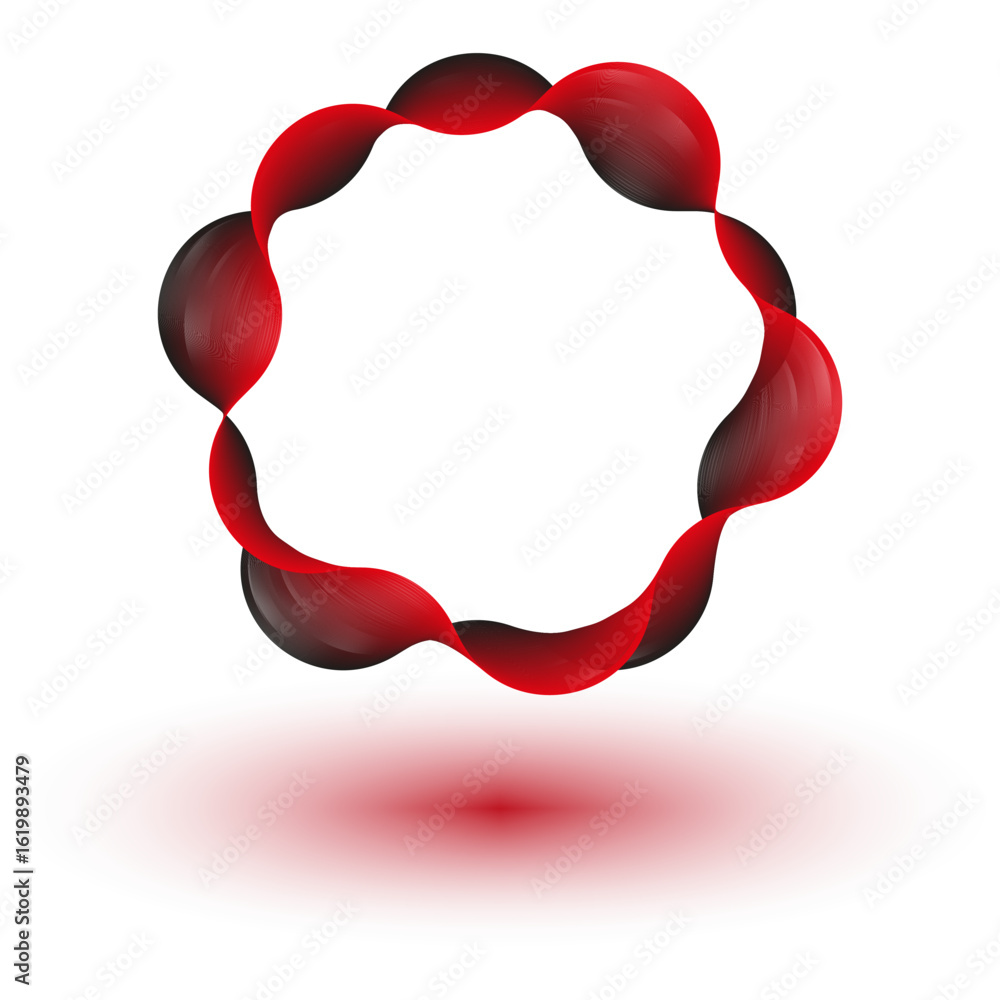 Aufkleber abstract circle form. dynamic swirl shape. gradient ring vector. modern art illustration. eps 10.