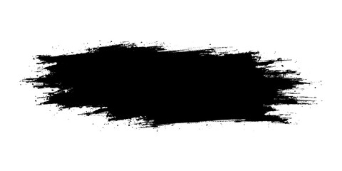 Vector monochrome grunge paint brush stroke background  