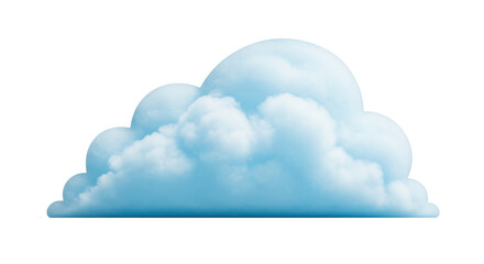 Isolated Fluffy Cloud Illustration