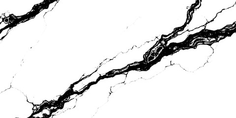Vector black isolated cracked marble on white background