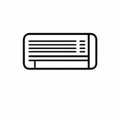 Air conditioner illustration with simple lines and minimalist design for modern spaces. Air conditioner features streamlined shape and consistent pattern, illustrating essential cooling equipment.