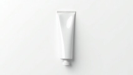 Blank white tube product packaging.