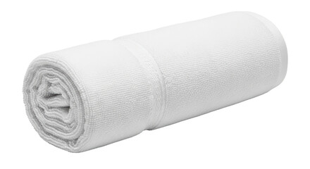 Isolated Rolled White Towel
