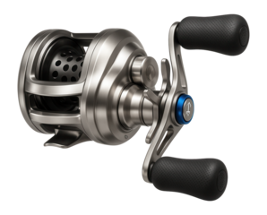 Baitcasting reel with a quick-release spool and titanium drag system for kayak fishing