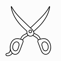 Barber scissors icon showcasing sharp blades and elegant design. Scissors represent essential tools for hairstyling and grooming, suitable for barbershops and hair salons.