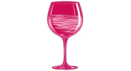 Isolated Glass of Red Wine