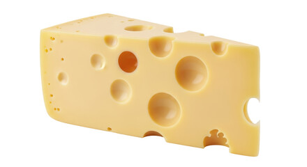 Isolated Piece of Swiss Cheese