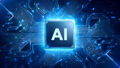 Technology Artificial Intelligence Background, AI Chip