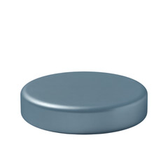3D render of a round, light blue, matte surface, perfect for product display or background