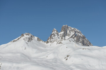 Obraz premium Pic du midi d'Ossau sous la neige, Pyrénées