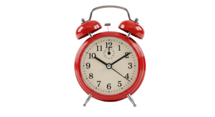 Isolated Red Alarm Clock