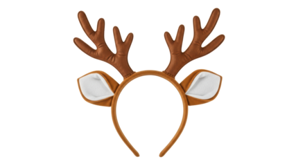 Isolated Reindeer Antler Headband