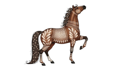 Isolated Decorative Horse Illustration
